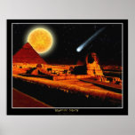 "ÄGYPTISCHE NACHT" Sphinx-Fantasie-Kunst-Plakat