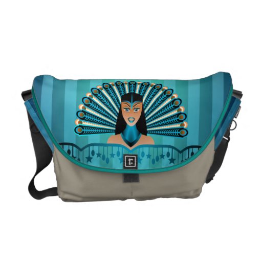 Ägyptische Pfau-Prinzessin Rickshaw Messenger Bag Kuriertasche