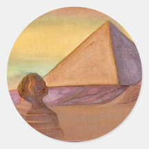 Ägyptische Pyramiden Runder Aufkleber