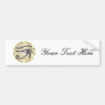 Ägyptisches Auge von Horus Gold und Schwarzem Autosticker