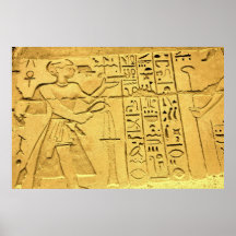 Ägyptisches Hieroglyphen Plakat