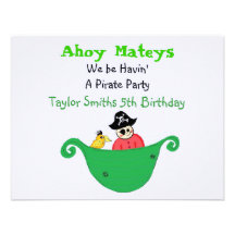 Ahoi Mateys Piraten-Party Einladungen