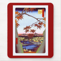 Ahorn-Bäume Tekona Hiroshige Vintager Japaner Mauspad