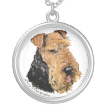 Airedale-Porträt Schmuck