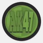 AK47 RUNDER AUFKLEBER