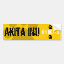Akita Inu an Bord Auto Aufkleber