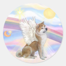 Akita Inu Runde Aufkleber
