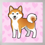 Akita Inu/Shiba Inu Liebe Plakat