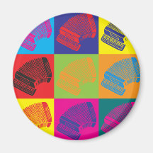 Akkordeon-Pop-Kunst Magnets