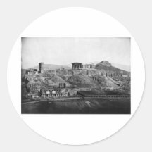 Akropolis ~ Akropolis von Athen Griechenland 1865 Aufkleber