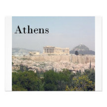 Akropolis Griechenlands Athen Individuelle Ankündigungskarte