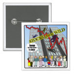Aktien gegangener wilder Wall Street-Knopf Anstecknadel