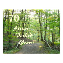 Aktion verpackt! - 70. Geburtstags-Feier+Wald Einladung