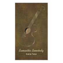 Akustikgitarre-Logo-Visitenkarten