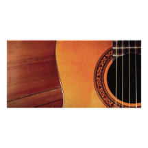 Akustikgitarre Photo Karten Vorlage