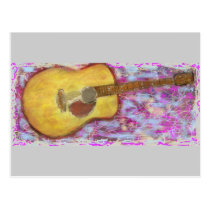 Akustische Zen-Gitarre postkarten