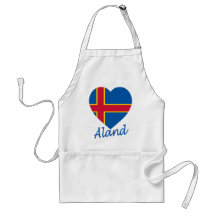 Aland Insel-Flaggen-Herz Schürzen