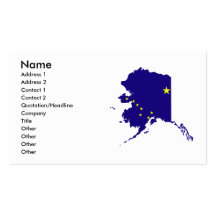 Alaska-Flaggen-Karte Visitenkartenvorlage