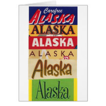 Alaska-Reise-Plakat danken Ihnen zu kardieren Grußkarte