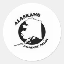 Alaskans gegen Palin Runder Aufkleber