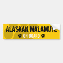 Alaskischer Malamute an Bord Autosticker