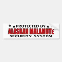 Alaskischer Malamute-Sicherheit Auto Sticker