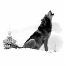 Alaskischer Timberwolf Photoskulptur