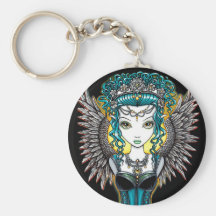 "Alaura" gotischer Schutzengel Keychain Schlüsselanhänger