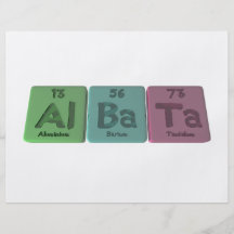 Albata-Al-Ba-Ta-Aluminium-Barium-Tantal Individuelle Flyer