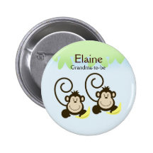 ALBERNER AFFE-NAMENSumbau personalisierter Knopf Anstecknadelbutton