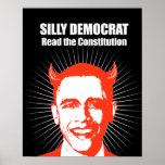 Alberner Demokrat, las die Konstitution Plakat