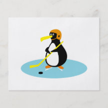 alberner niedlicher Eishockey Penguin Flyerdesign