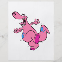 alberner rosa Tanzendinosaurier Dino Individuelle Flyer
