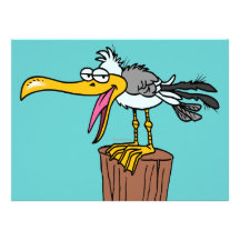 alberner Seemöwe-Cartoon Personalisierte Ankündigung