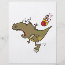 alberner t-rex Dinosaurier, der Meteor-Cartoon aus Bedruckte Flyer