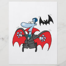 alberner Vampire- und Schläger-Cartoon Personalisierte Flyer