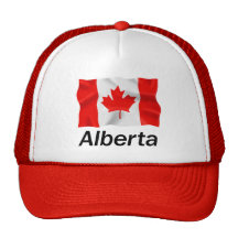 Alberta - roter Fernlastfahrer-Hut Baseball Kappen
