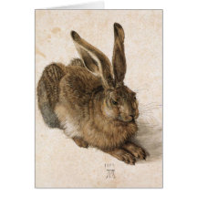 Albrecht Dürer - Junger Hase (junger Hase), 1502 Grußkarte