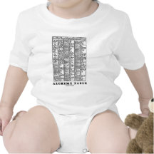 Alchimie-Tabelle (mittelalterliche Chemie-Symbole) Baby Strampler
