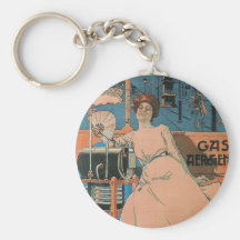 Aleardo Landhaus - Gas Aerogeno - Plakat 1902 Schlüsselanhänger