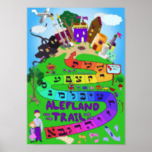 Alef Land-Hinterplakat/-spiel