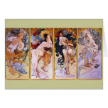 Alfons Mucha ~ die vier Jahreszeiten Karte