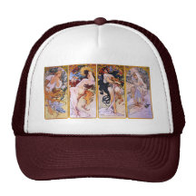 Alfons Mucha ~ die vier Jahreszeiten Truckercap