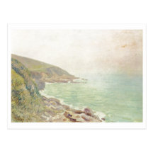 Alfred Sisley - Waliser Küste im Nebel 1887 - Öl Postkarte
