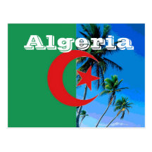 Algerien-Flagge Postkarten