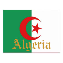 Algerien-Flagge Postkarten