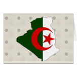 Algerien-Flaggen-Karte Größengleich
