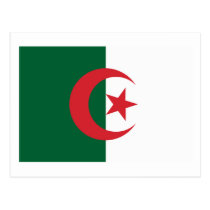 Algerien-Flaggen-Postkarte postkarten