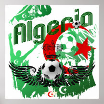 Algerien-Schmutzkunst Fußballfane Algerie Geschenk Plakatdrucke
