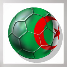 Algerische Fußballgeschenke Algerien-Flagge Plakatdruck